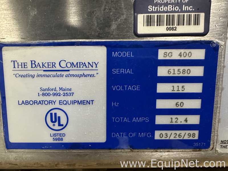 Cabina de Seguridad Biológica The Baker Company SG 400