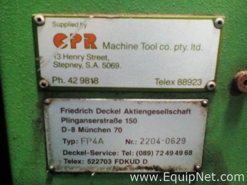 Deckel FP 4 A Milling Machines