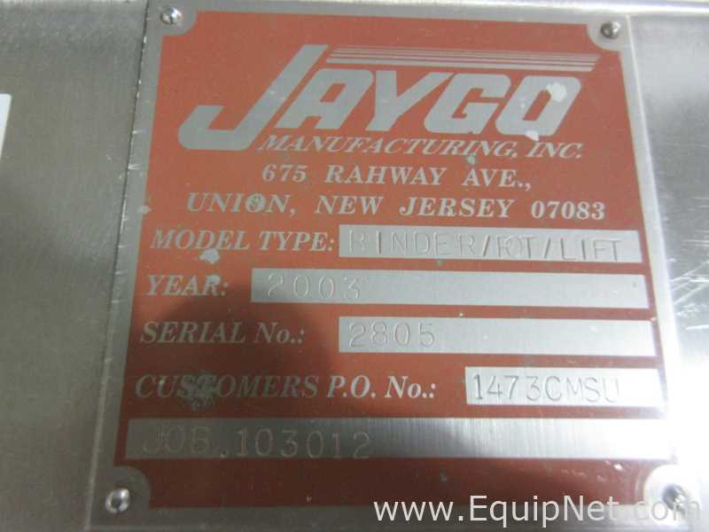 Equipamento de Elevação Jaygo Manufacturing Inc Binder/Pot/Lift