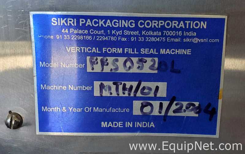 Sikiri Packaging FFS 2050L Form Fill Seal Machine
