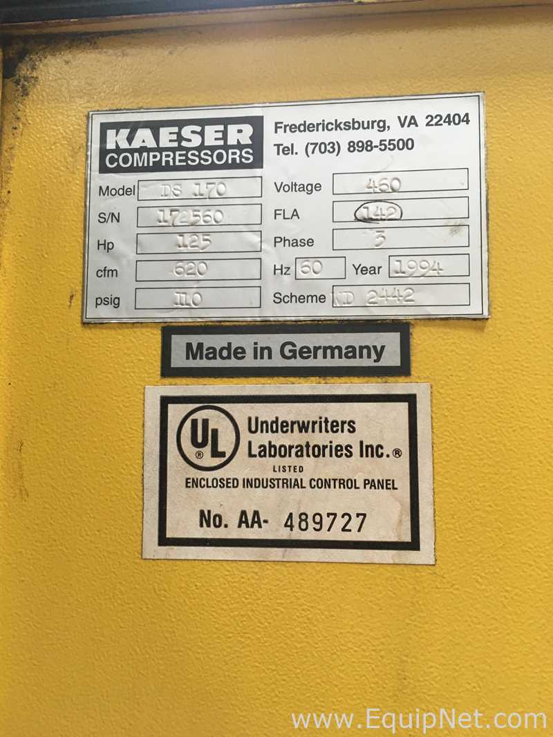 Kaeser DS170 Rotary Screw Air Compressor - Number 4