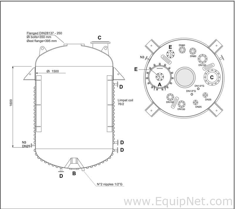 Reator COPRINOX Requisitos de Ar 3800 L