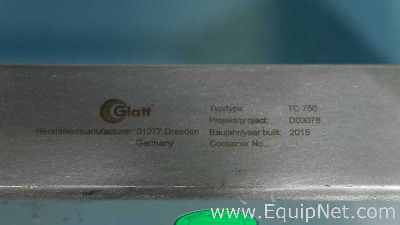 Recipiente de Almacenamiento Acero inoxidable Glatt TC750
