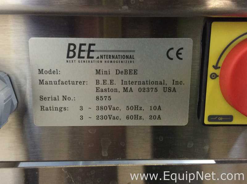 Bee International Mini DeBEE High Pressure Homogenizer