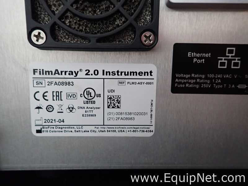 Lote de 2 PCR y Termociclador BioFire FilmArray Instruments FilmArray 2.0
