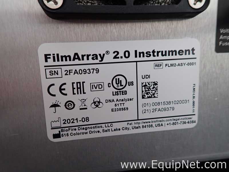 Lote de 2 PCR y Termociclador BioFire FilmArray Instruments FilmArray 2.0