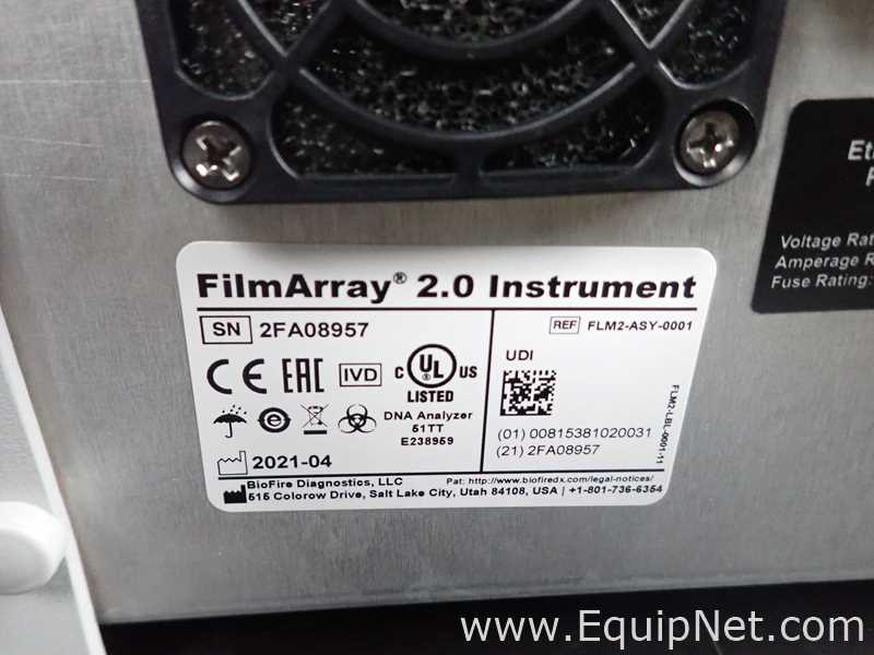 Lote de 2 PCR y Termociclador BioFire FilmArray Instruments FilmArray 2.0