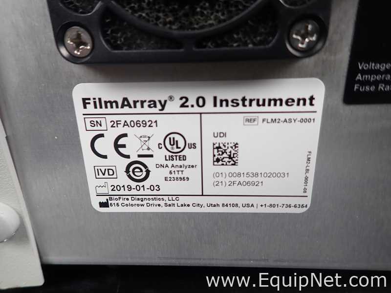 Lote de 2 PCR y Termociclador BioFire FilmArray Instruments FilmArray 2.0