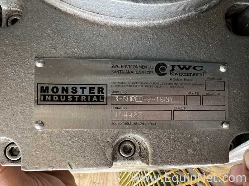 Triturador Monster Industrial 3-SHRED-H-1800