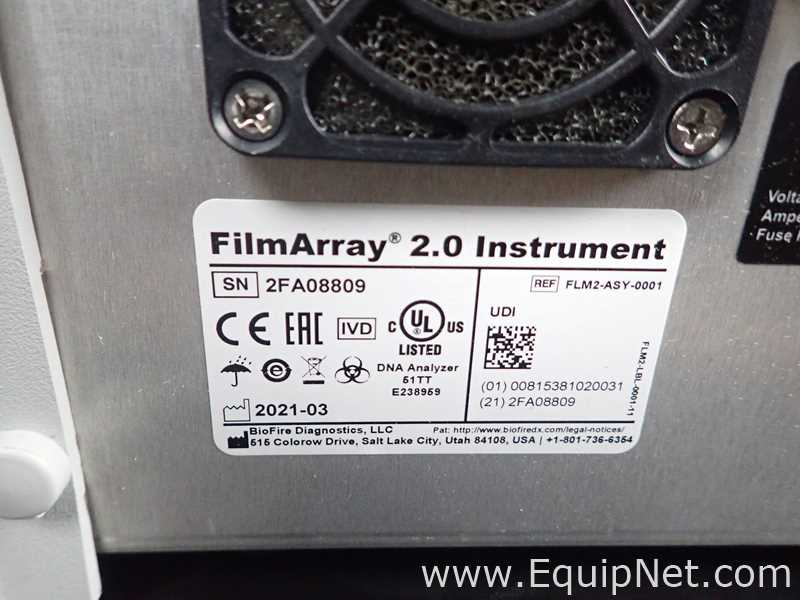 Lote de 2 PCR y Termociclador BioFire FilmArray Instruments FilmArray 2.0