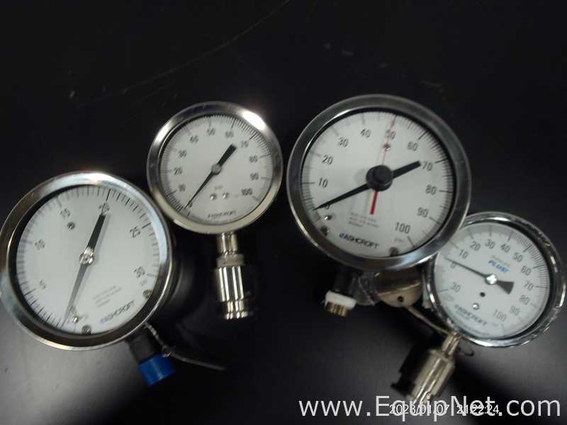 Lot Of 4 Ashcroft Pressure Transmitters Gauges