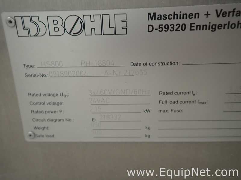 Equipamento de Elevação LB Bohle HS800
