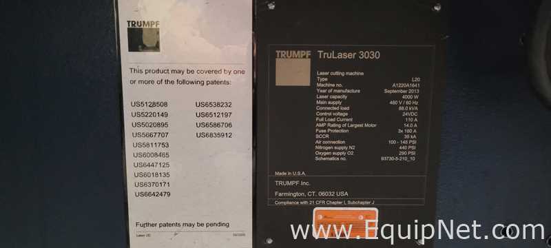 Cortador láser Trumpf Trulaser 3030 L20
