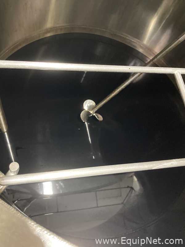 1500 Gallon Stainless Steel Mixing Vessel With 25 HP Agitator