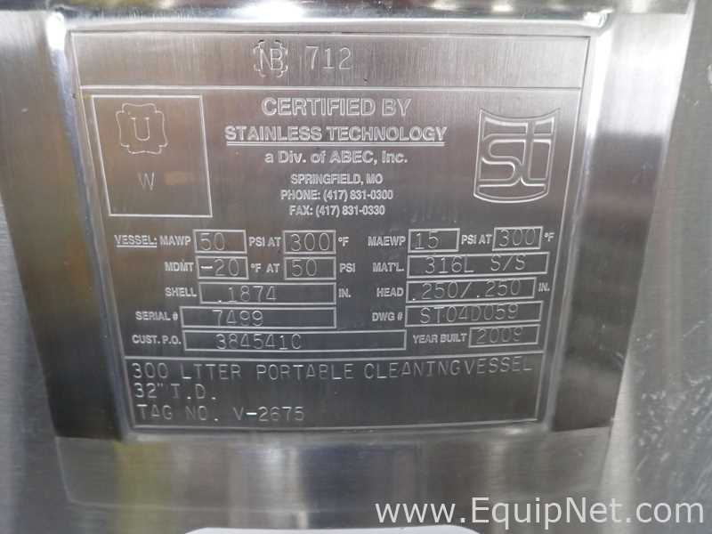 Stainless Technology 316L Stainless Steel 300L Portable Mixing Tank