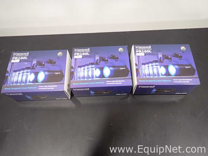 Lot of 3 Kessil PR160L 390nm LED Photoreactive Light Sources