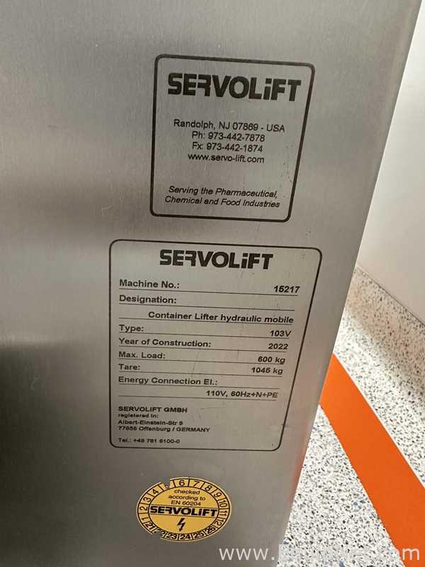 Servolift 103V Container Lifter Hydraulic Mobile