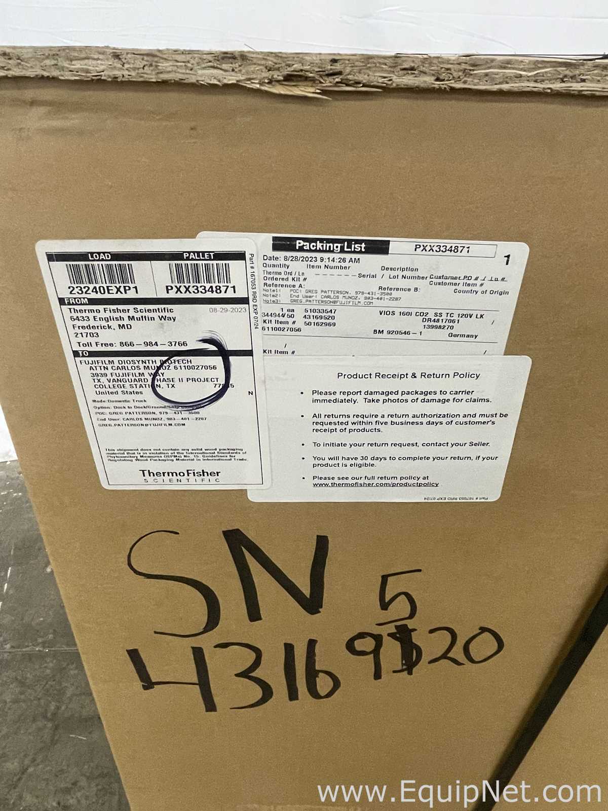 Thermo Scientific Heracell Vios 160i LK CO2 Incubator Unused in Original Box