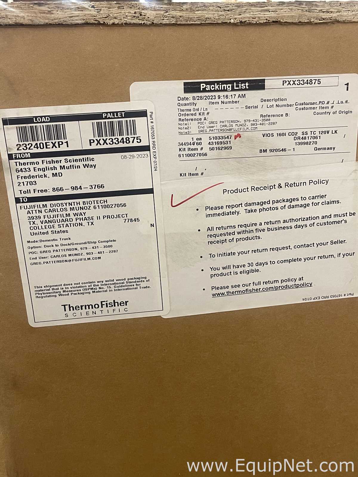 Thermo Scientific Heracell Vios 160i LK CO2 Incubator Unused in Original Box