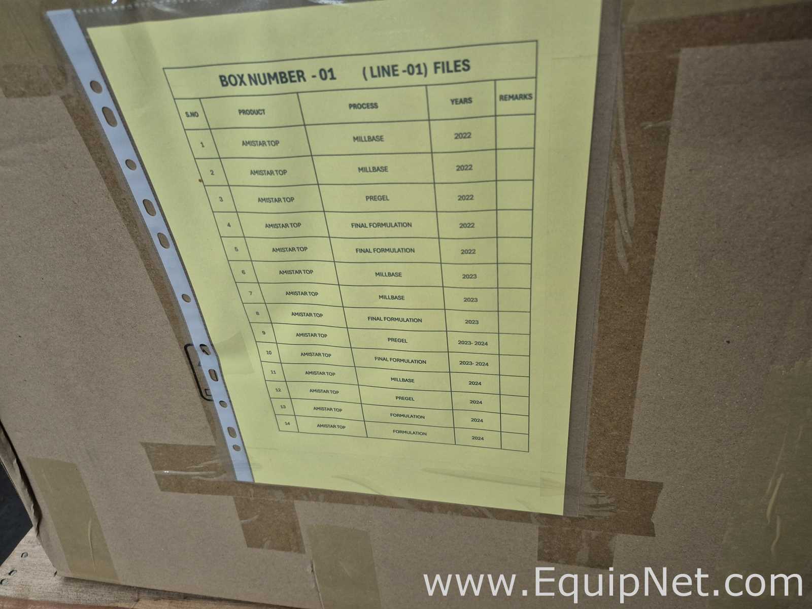 Lot of Prod plus Lab Documents - Checklist, Batch Sheets, Etc