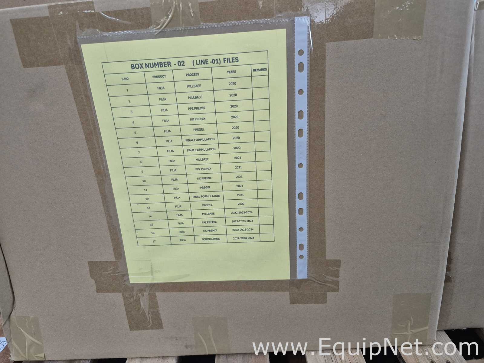 Lot of Prod plus Lab Documents - Checklist, Batch Sheets, Etc