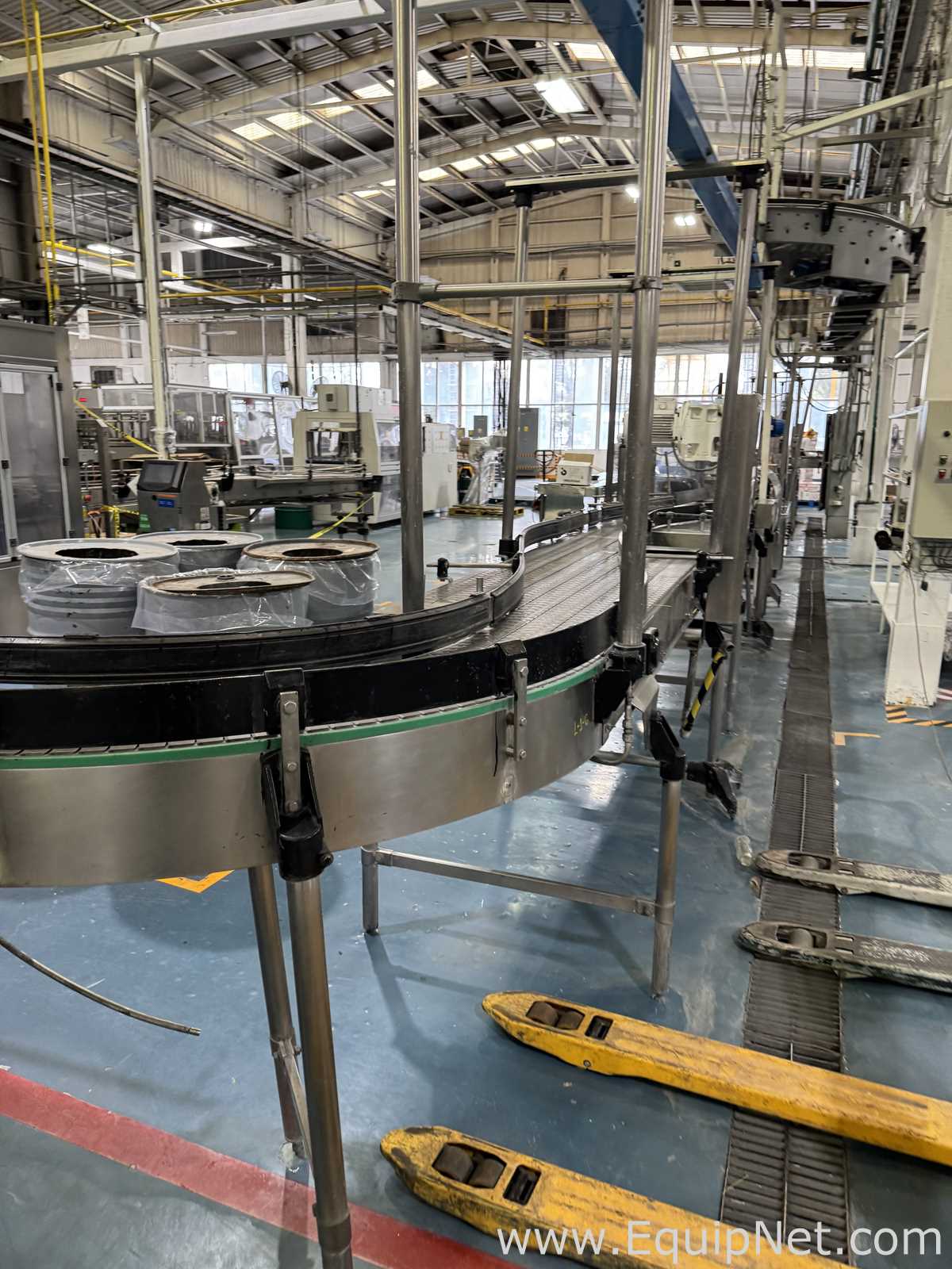 Accumulation Stainless Steel Table Top Conveyors For Glass Bottle Filling Line