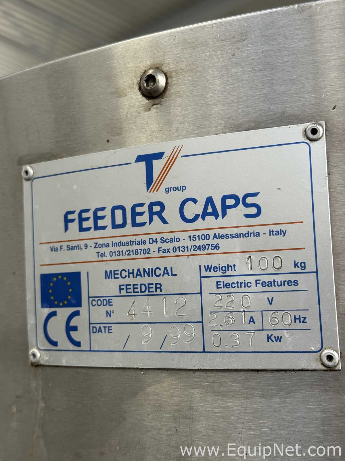 MBF Capmatic 240/3P Cider Plug Capper With Feeding Conveyor