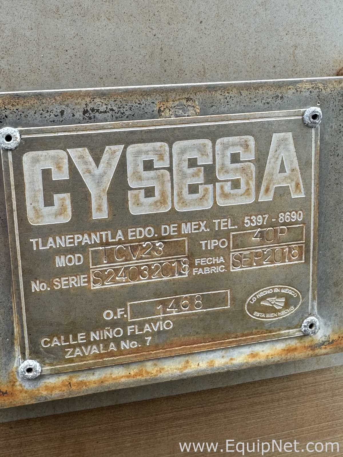Cysesa TCV23 40000 Liter Capacity Stainless Steel Tank