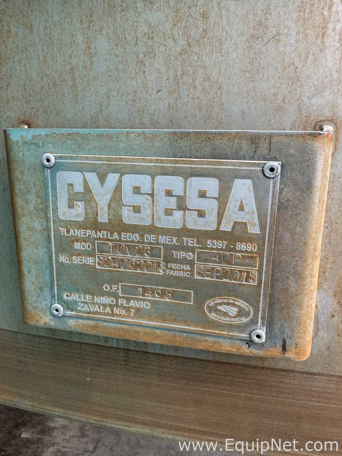Cysesa TCV23 40000 Liter Capacity Stainless Steel Tank