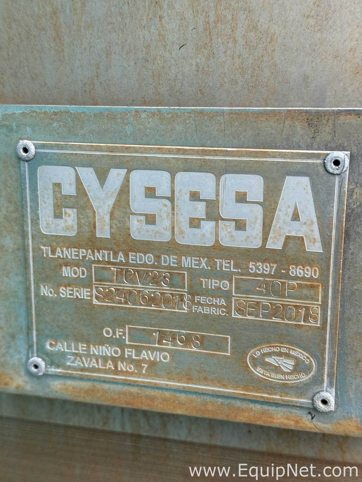 Cysesa TCV23 40000 Liter Capacity Stainless Steel Tank
