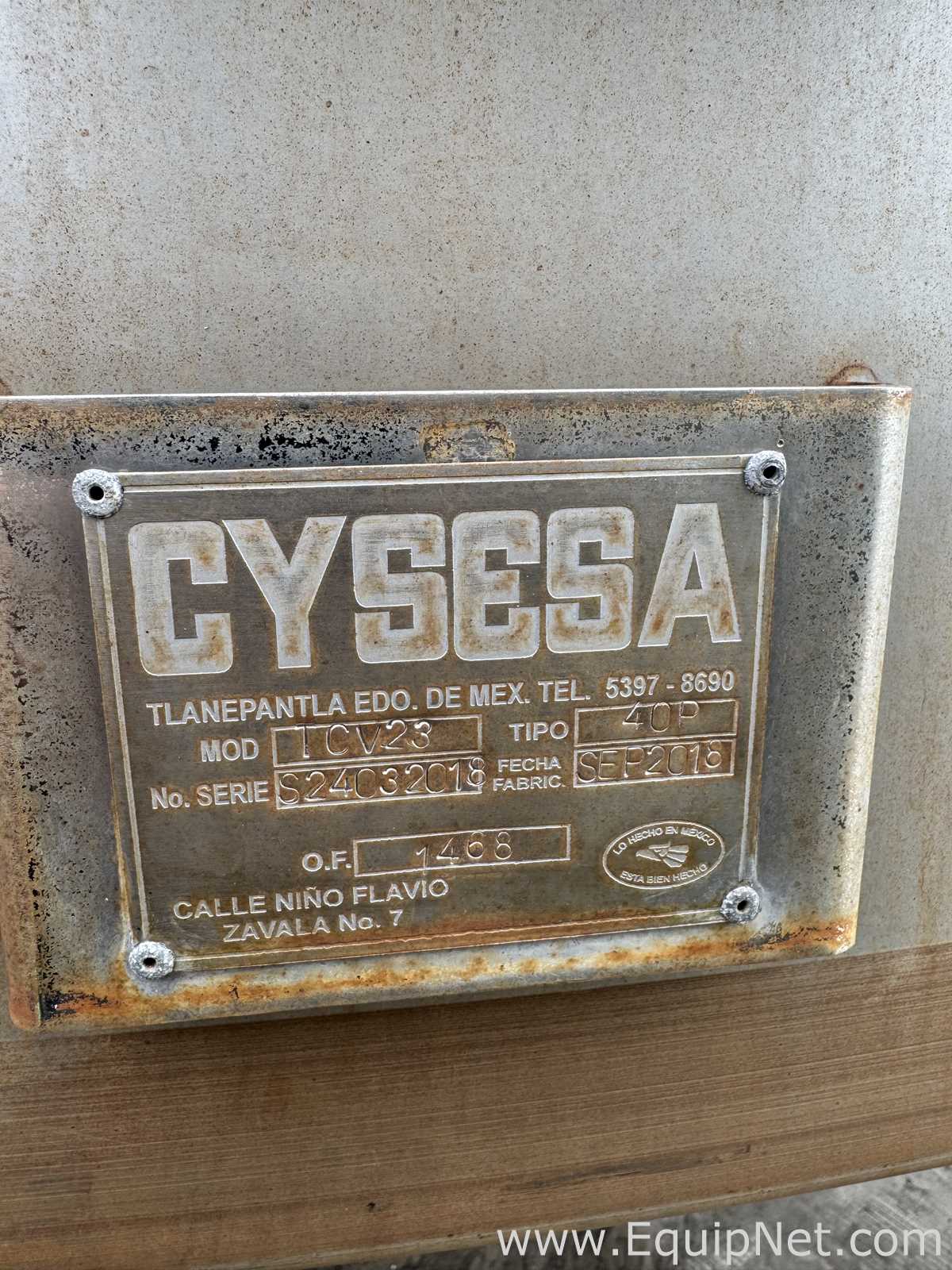 Cysesa TCV23 40000 Liter Capacity Stainless Steel Tank
