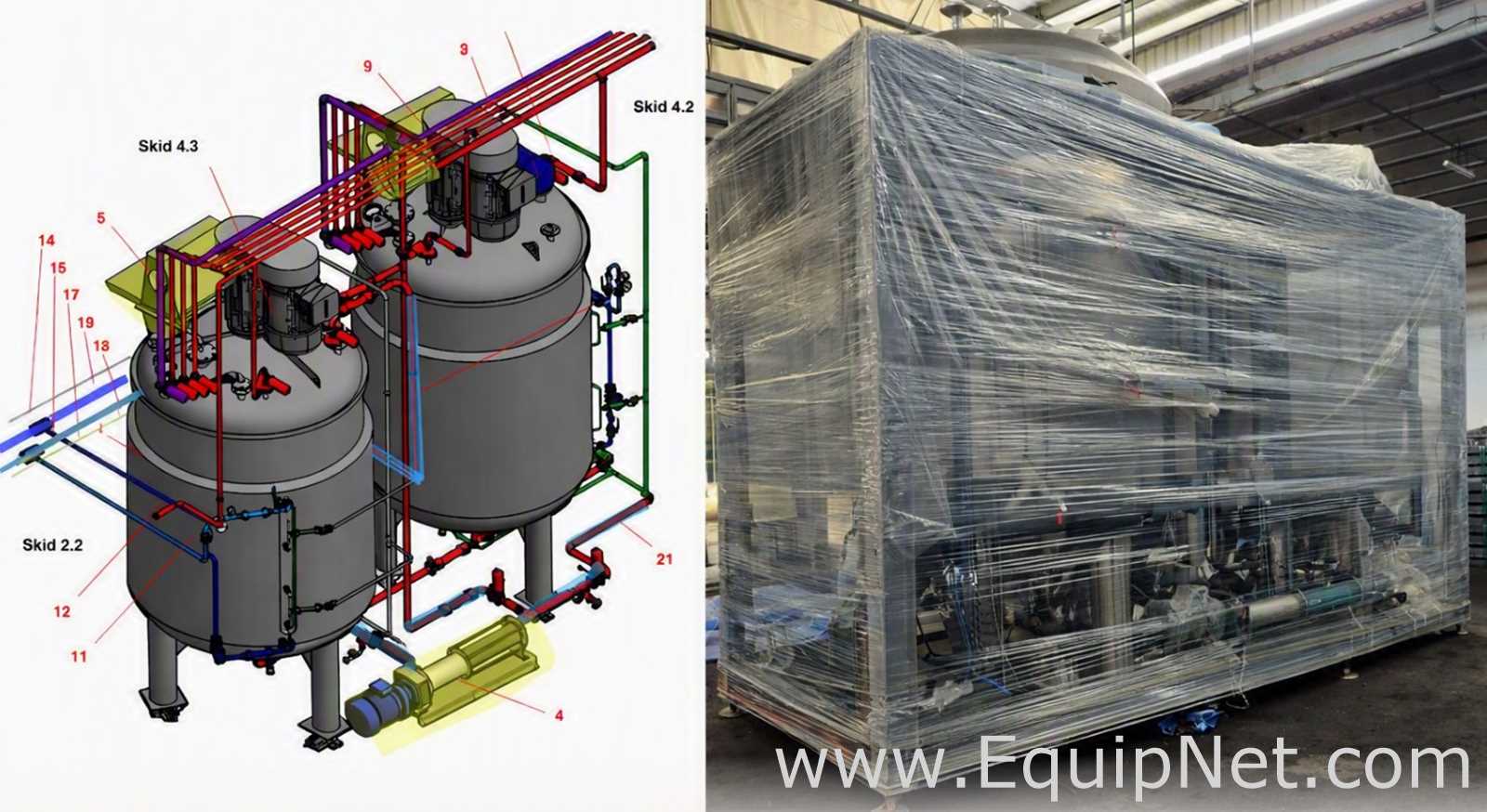 Netzsch 6000L Formulation 2 High Speed Mixing Vessel 5121 - Skid 4-1 Cooling-Buffer Transfer Station