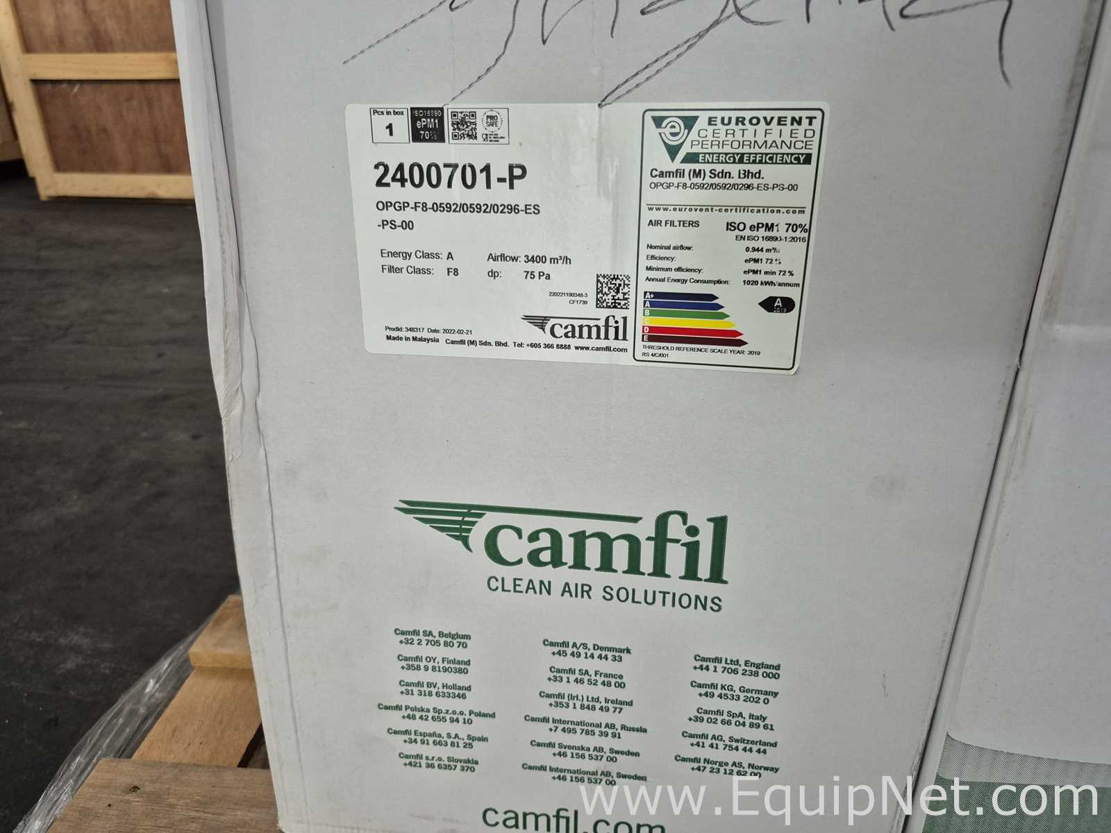 lote de   Filtro Camfil 