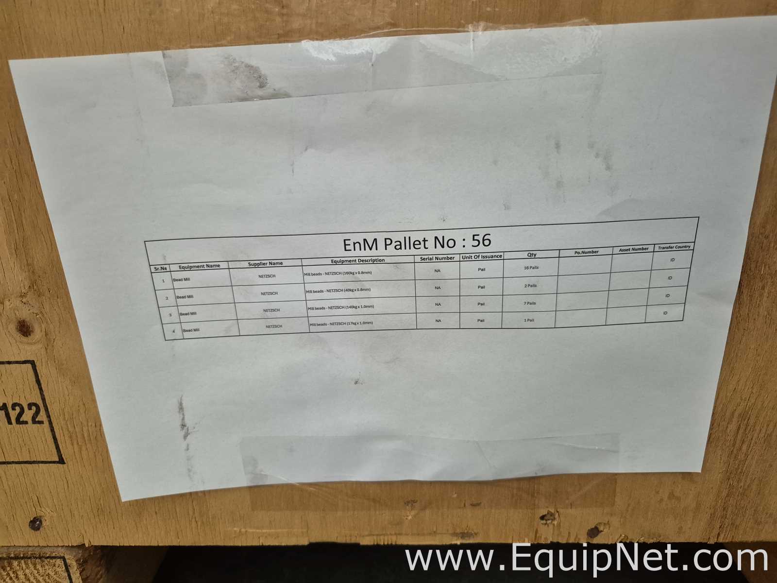 lote de   Peça de Reposição NETZSCH 