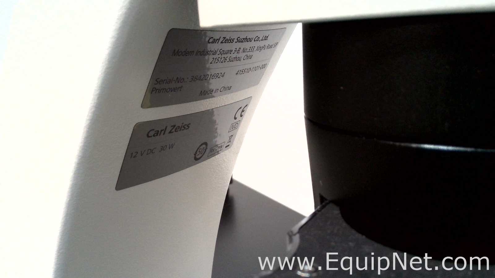 Carl Zeiss Primovert Inverted Phase Contrast Miscroscope