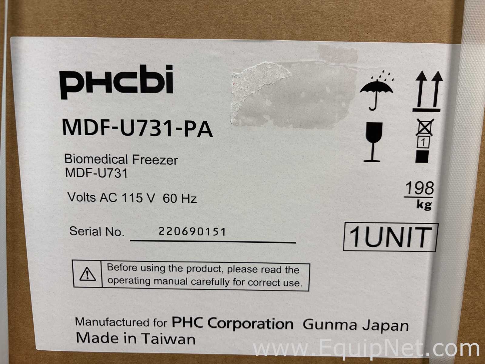 Congelador PHCBI MDF-U731-PA. Sin usar