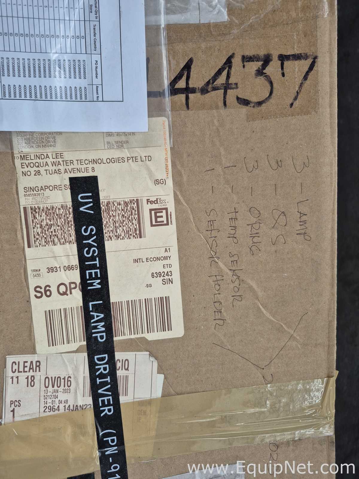 Lot of Water System Spare Parts - Pallet No 38