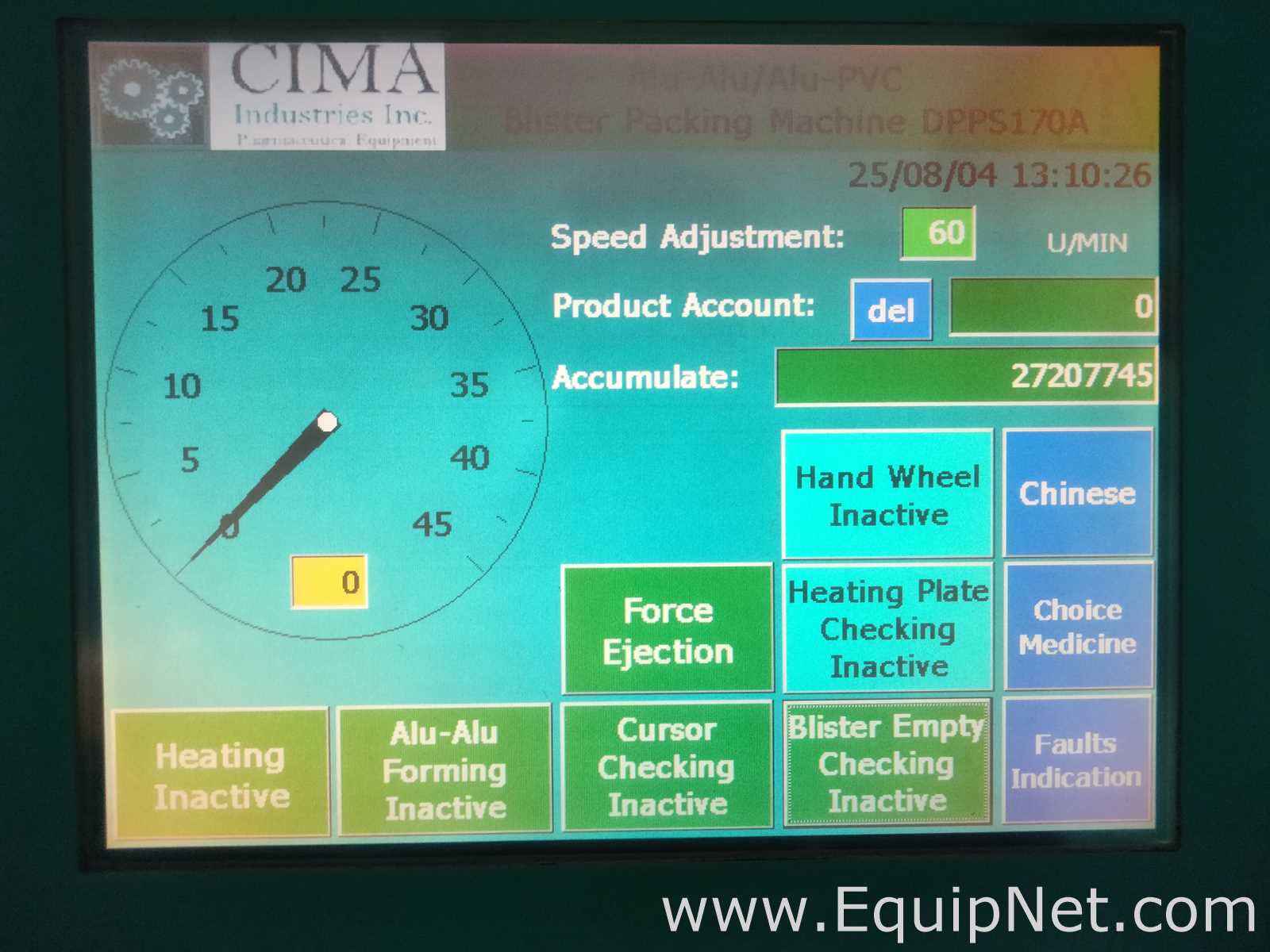 CIMA DPPS170A ALU - PVC Blister Packing Machine