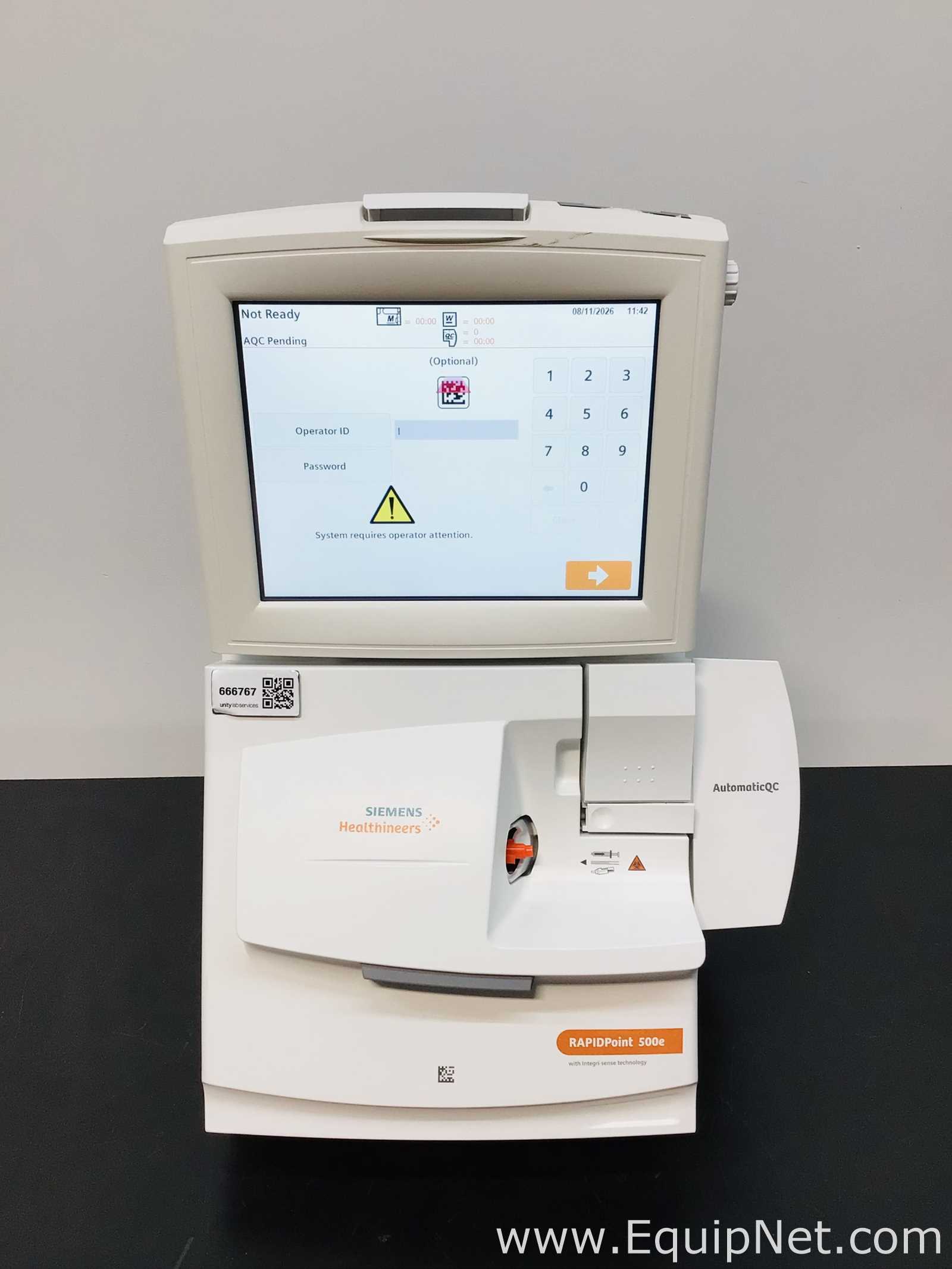 Siemens RapidPoint 500e Blood Gas Analyzer