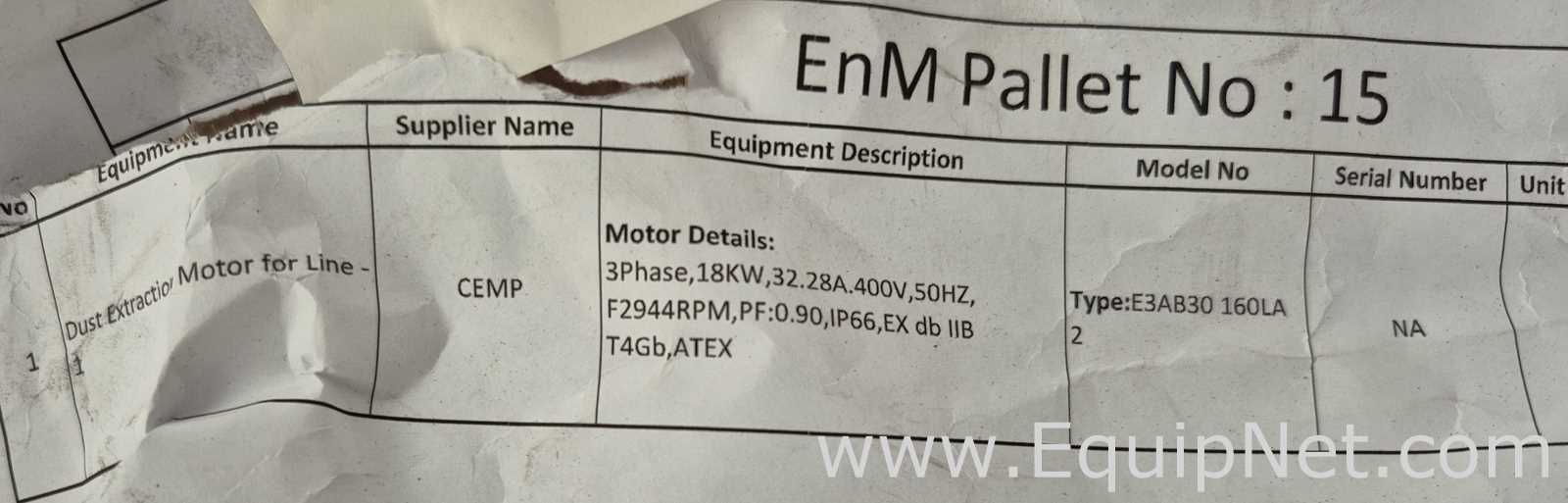 Motor Cemp International E3AB30 160LA2