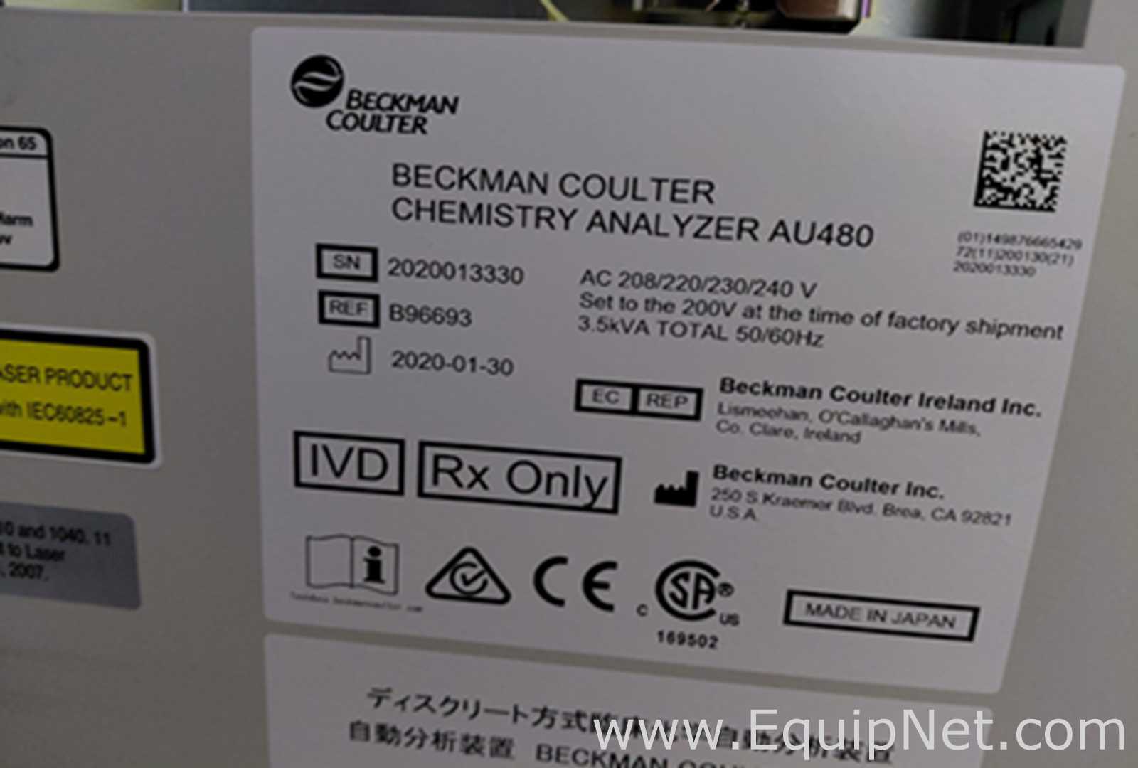 Beckman Coulter AU480 Clinical Chemistry Analyzer