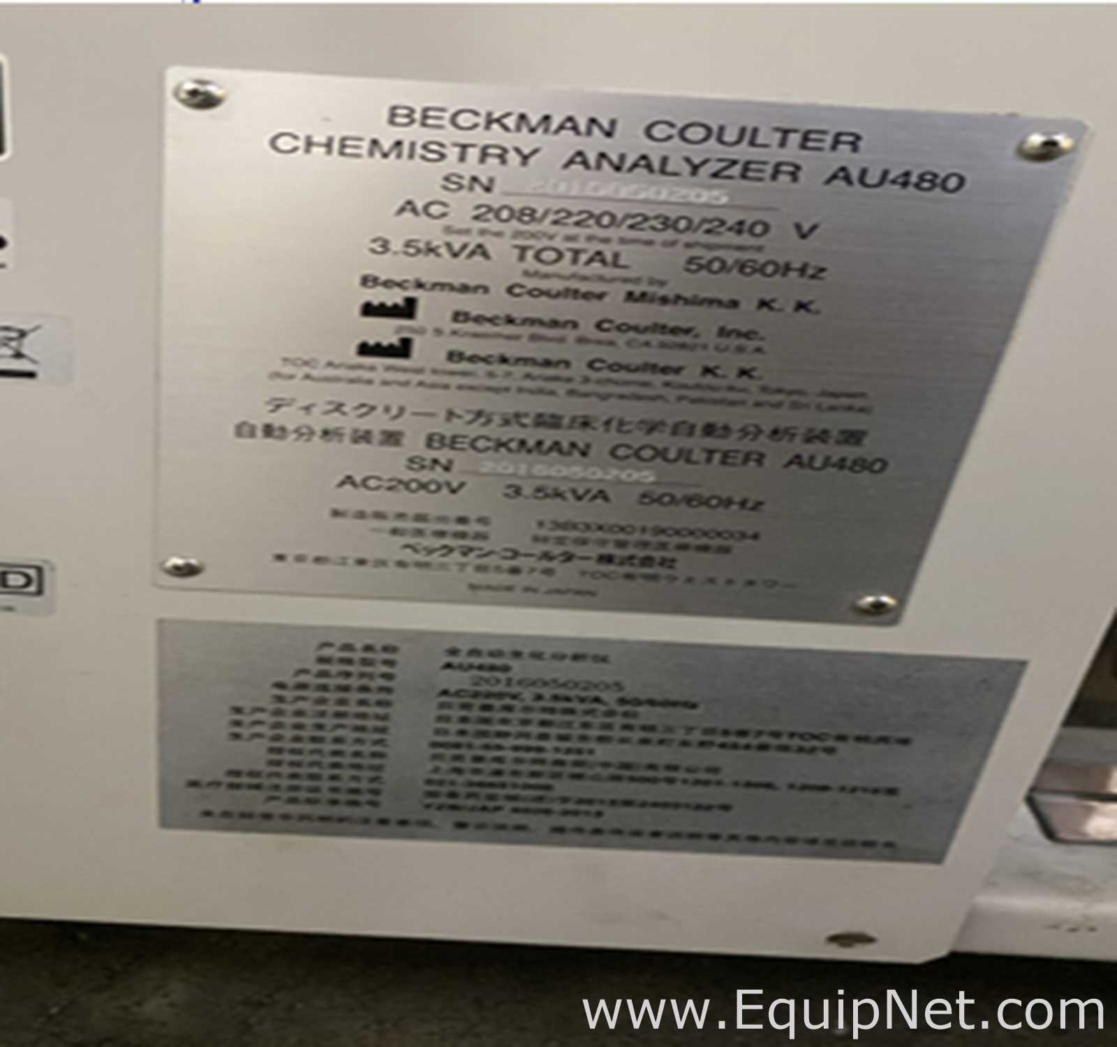 Beckman Coulter AU480 Clinical Chemistry Analyzer