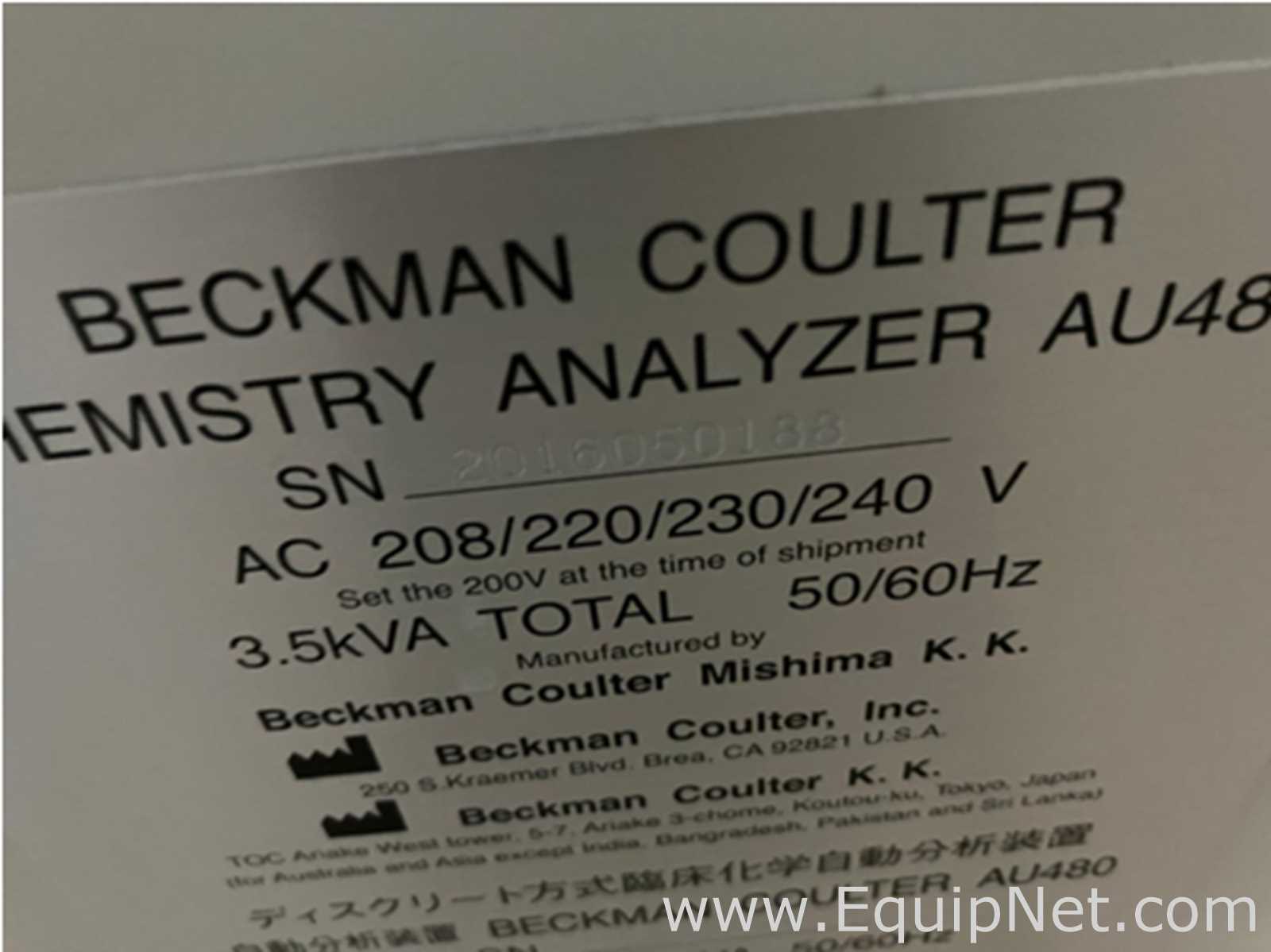 Beckman Coulter AU480 Clinical Chemistry Analyzer