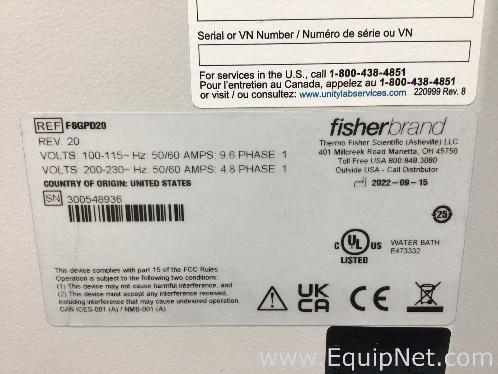 Fisherbrand Isotemp GPD 20 Waterbath And Circulator