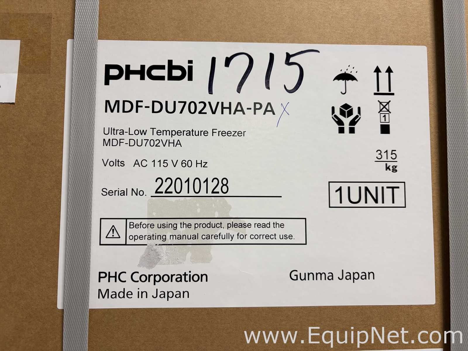 Freezer PHCBI MDF-DU702VHA-PA. Sem Uso