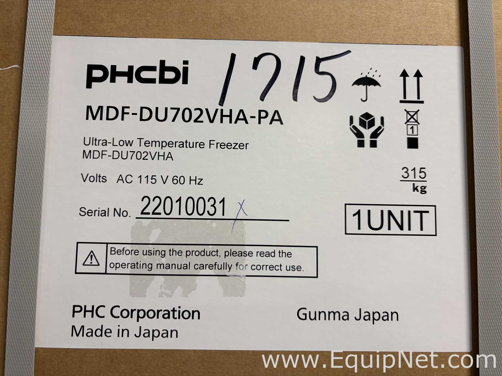 Freezer PHCBI MDF-DU702VHA-PA. Sem Uso