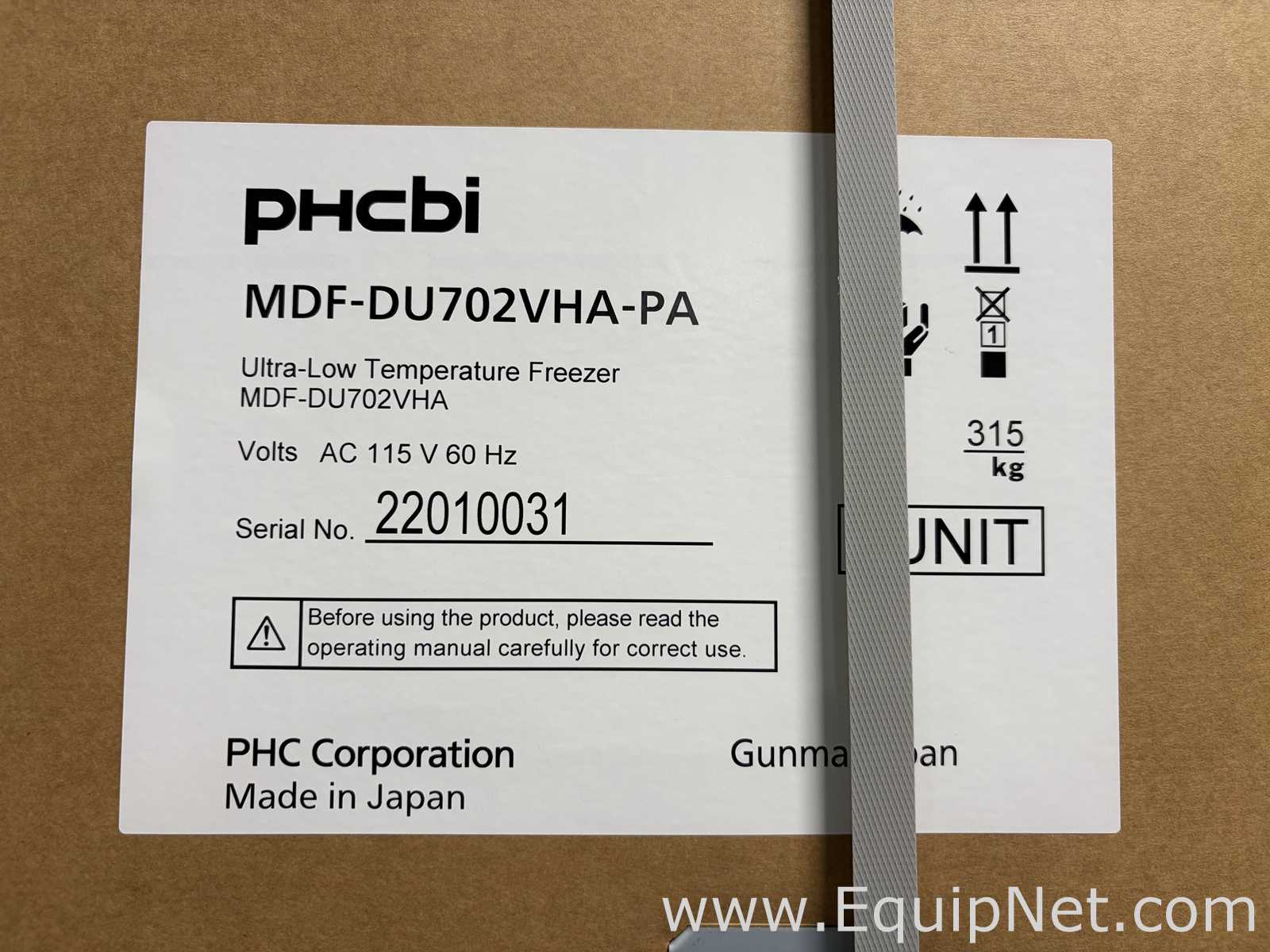 Freezer PHCBI MDF-DU702VHA-PA. Sem Uso