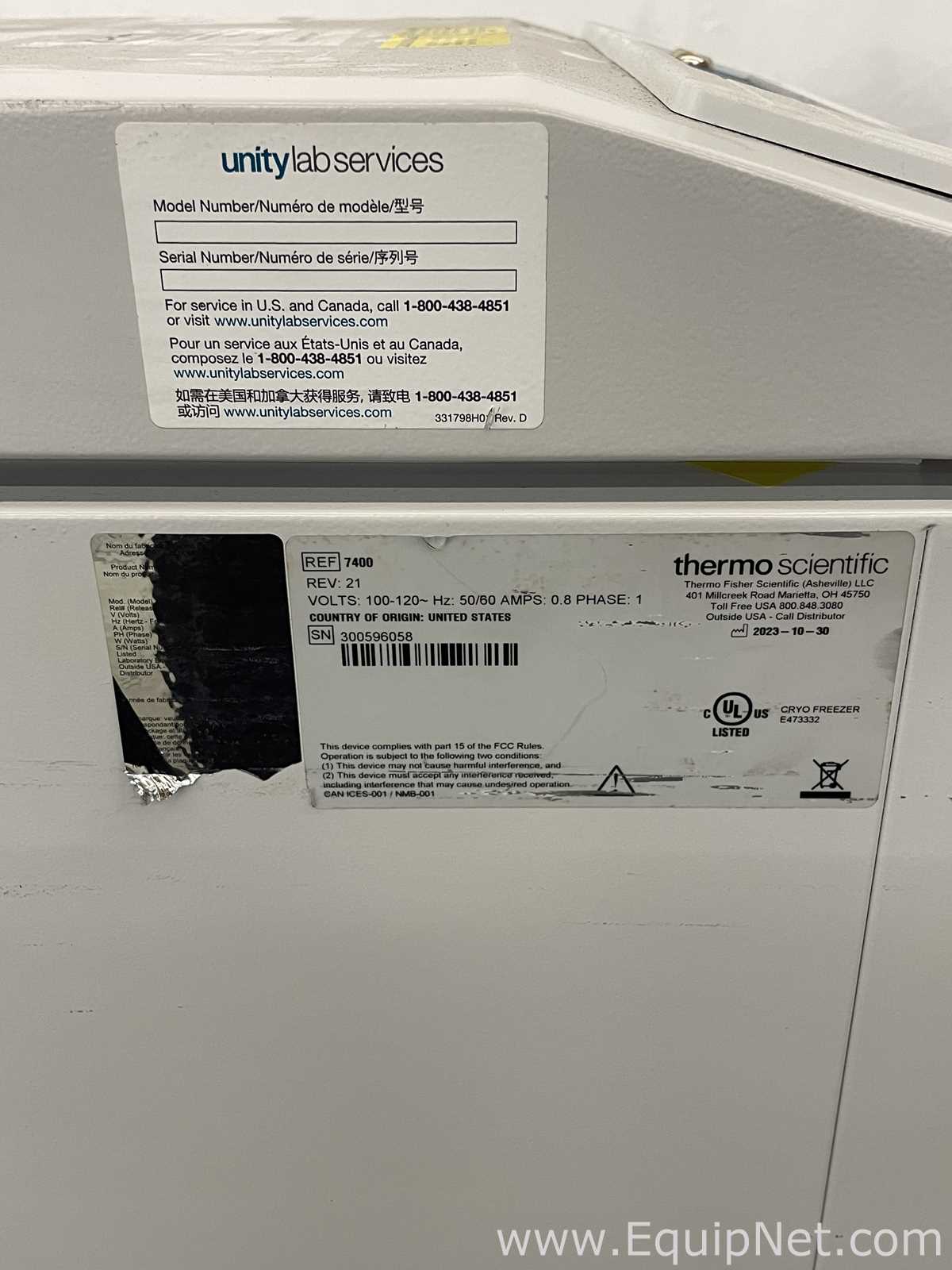 Thermo Scientific CryoPlus 1 Liquid Nitrogen Storage System