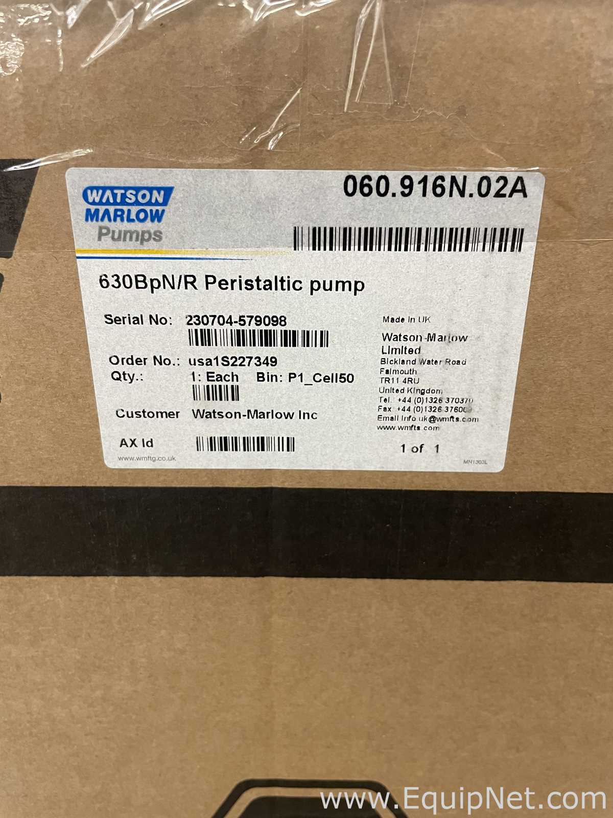 Watson Marlow 630Bpn/R Peristaltic Pump new in original box