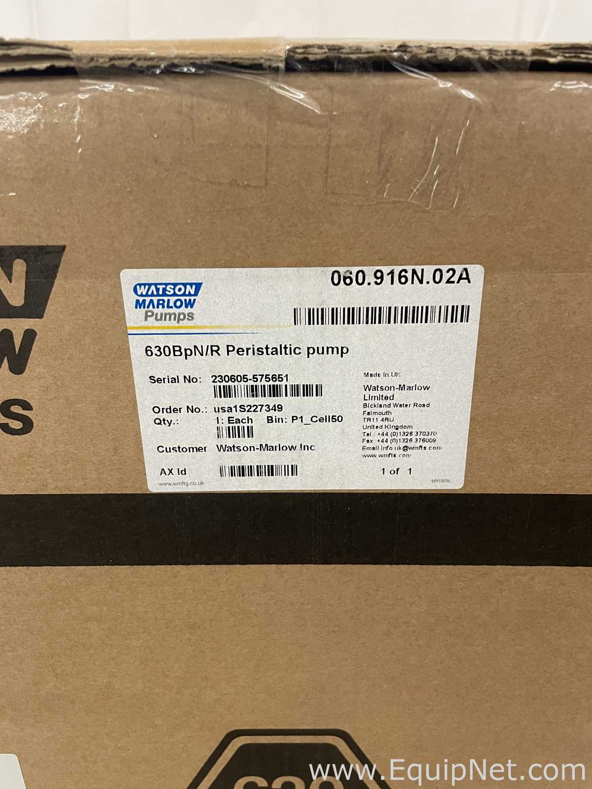 Watson Marlow 630Bpn/R Peristaltic Pump new in original box